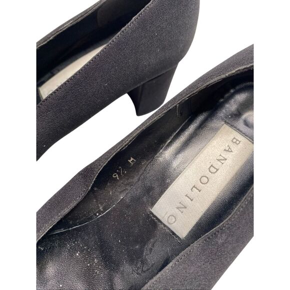 Bandolino Ivory Strappy Heels 9.5M Faux Leather Open Toe Sandals Bridal Prom - Picture 4 of 11